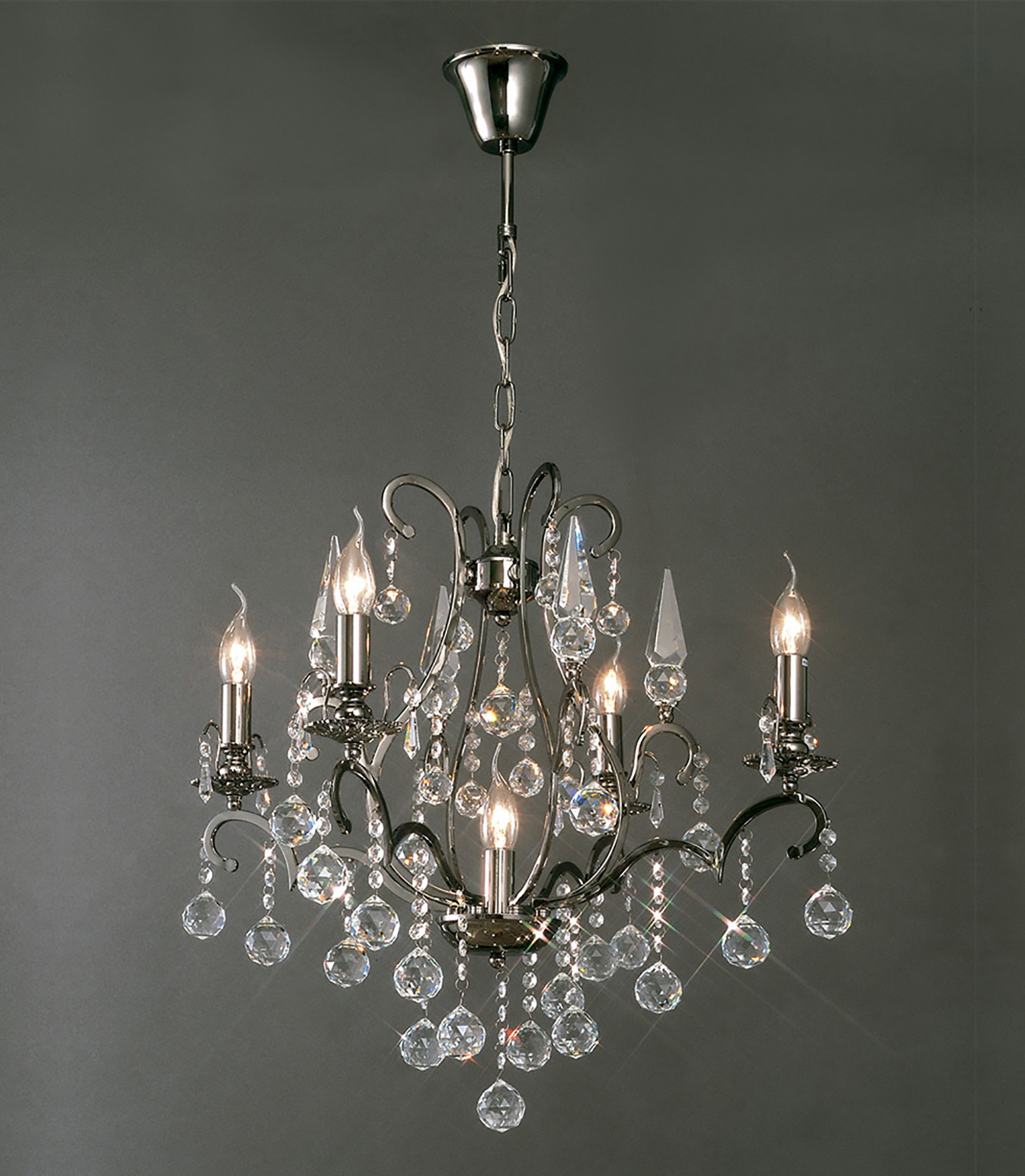 IL30914  Pescara Crystal Chandelier 5 Light